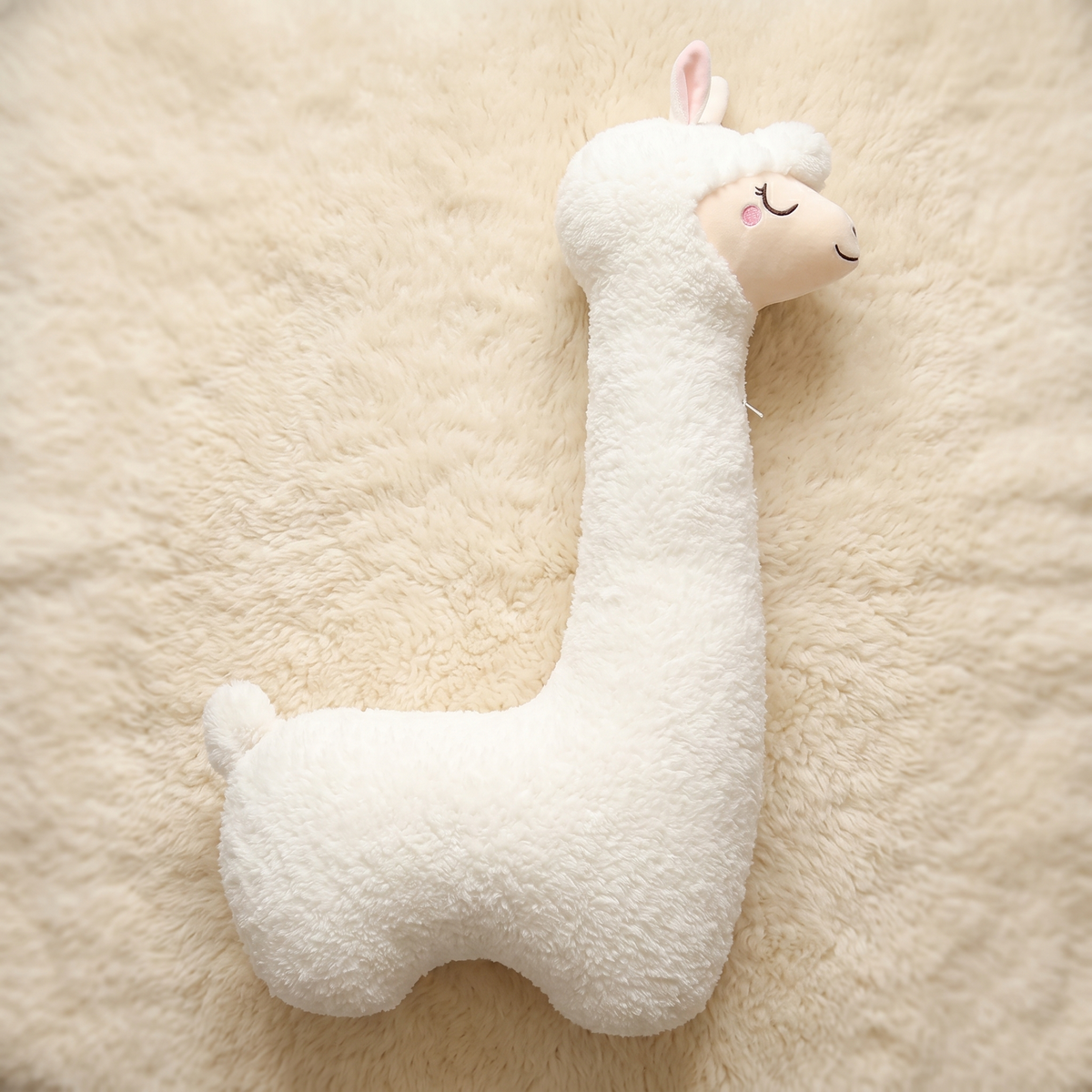 Peluche Lama Géante 75-130cm - Détail matière