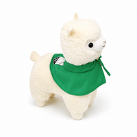 Peluche Lama Magicien avec Cape Verte - 35cm · 50-cm