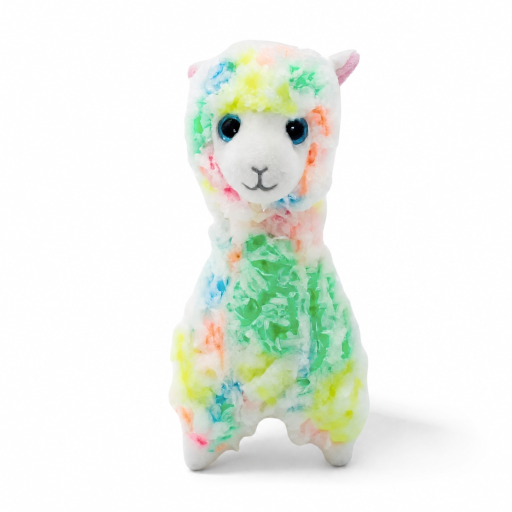 Peluche Lama Multicolore 15cm - Fond blanc frontal