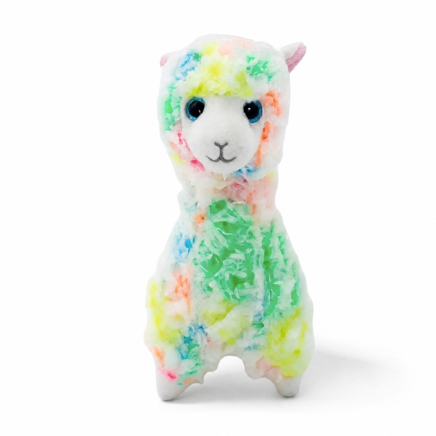 Peluche Lama Multicolore 15cm - Fond blanc frontal