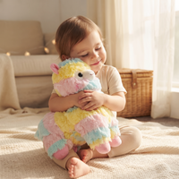 Peluche Lama Multicolore Arc-en-Ciel 25 cm - Utilisation cosy intérieur