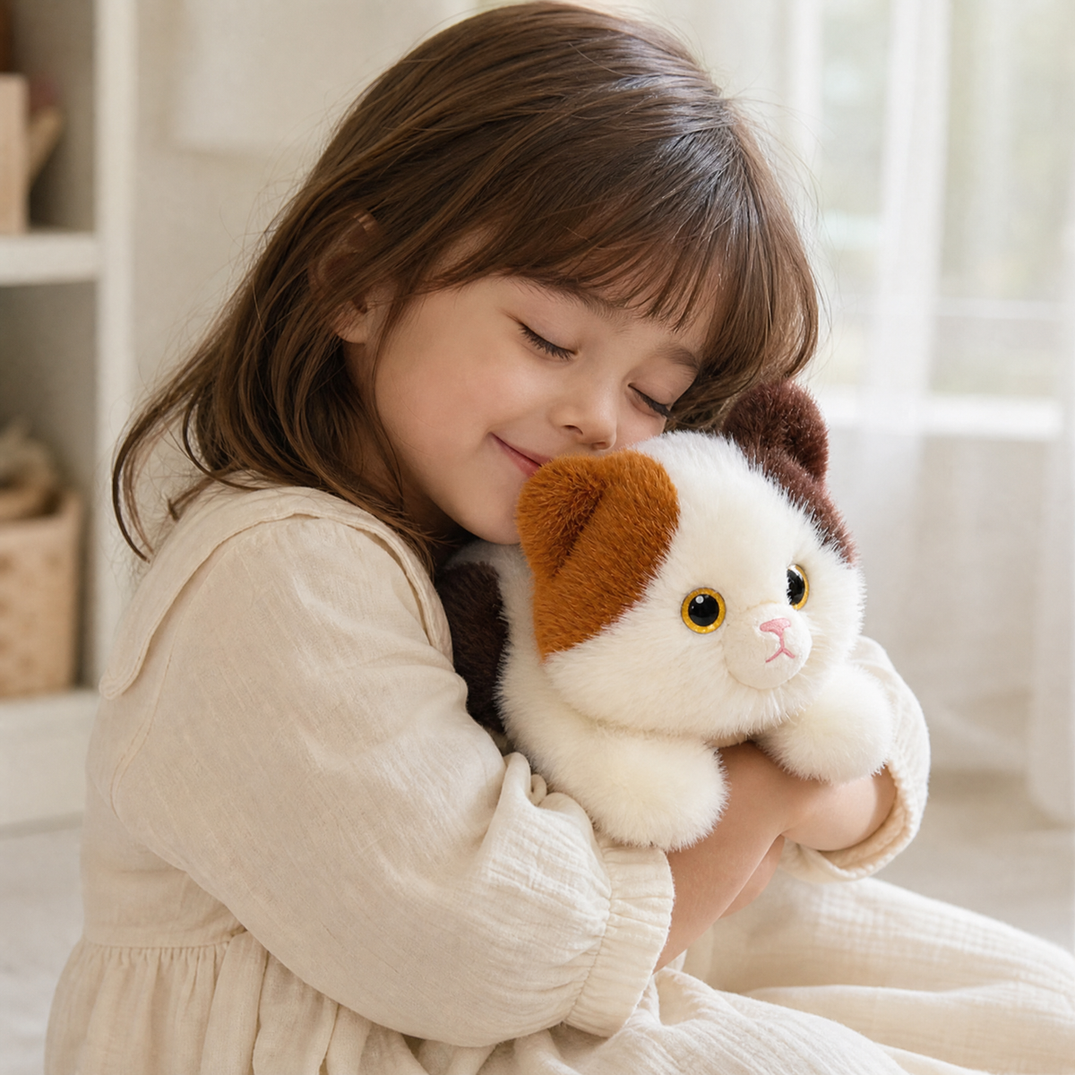 Peluche Lestée Chat Tricolore - Utilisation cosy intérieur