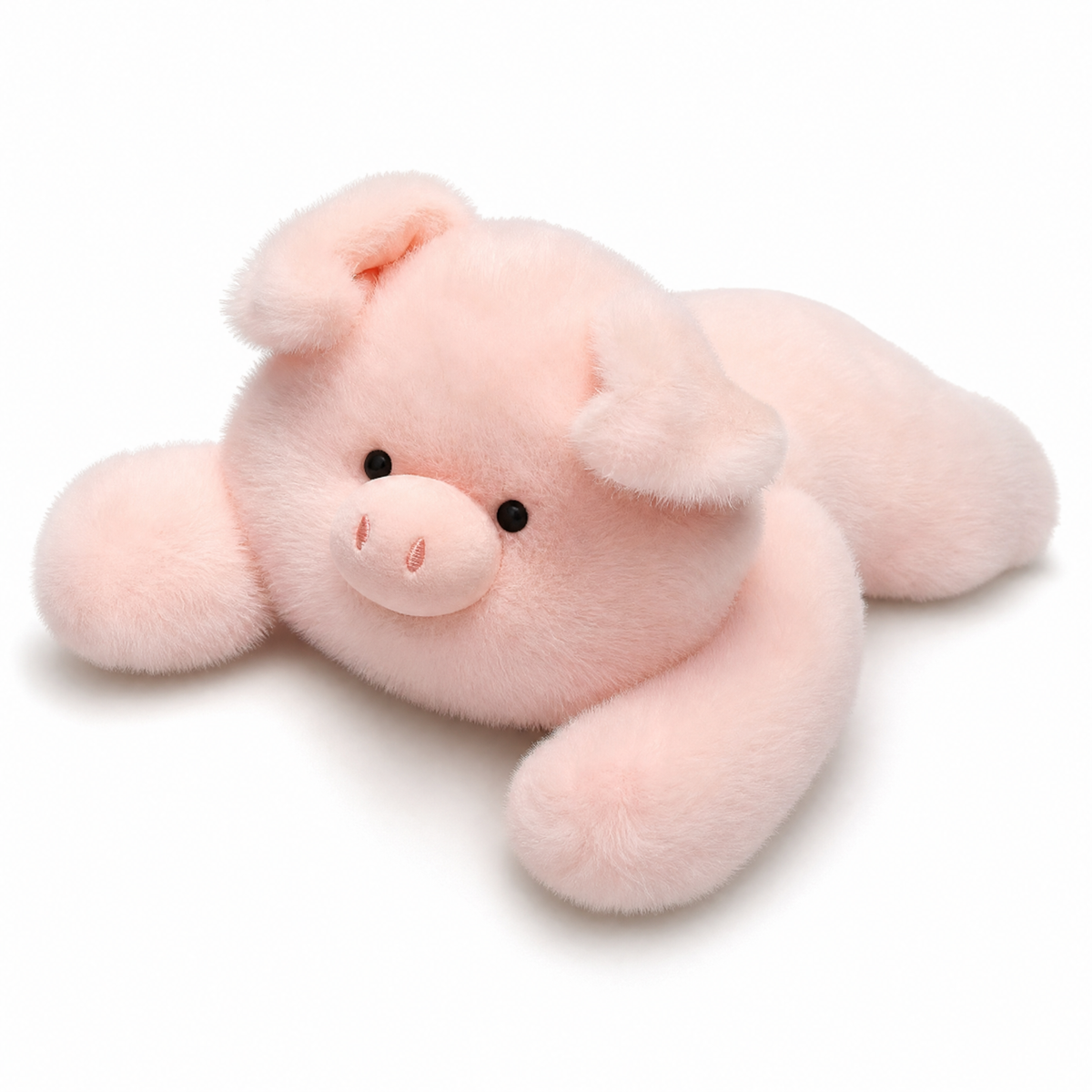Peluche Lestée Cochon Rose - fond blanc Frontal