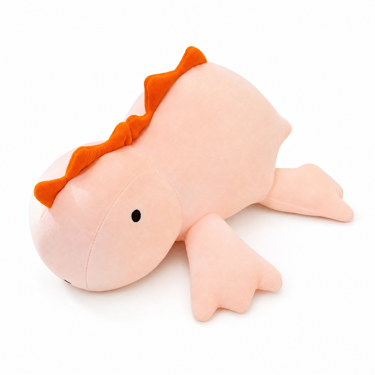 Peluche Lestée Dinosaure Rose - fond blanc Frontal