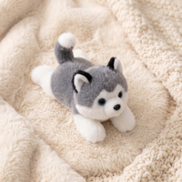 Peluche Lestée Husky Gris et Blanc - Détail matière