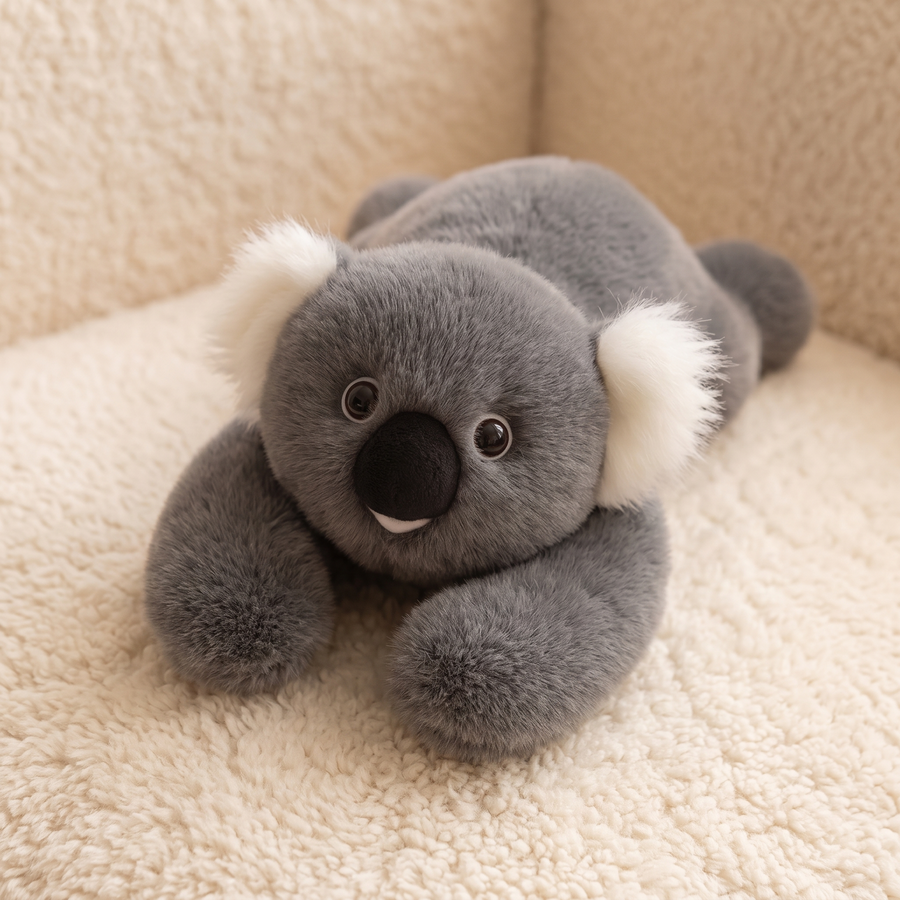 Peluche Lestée Koala Gris Apaisante - Detail matière