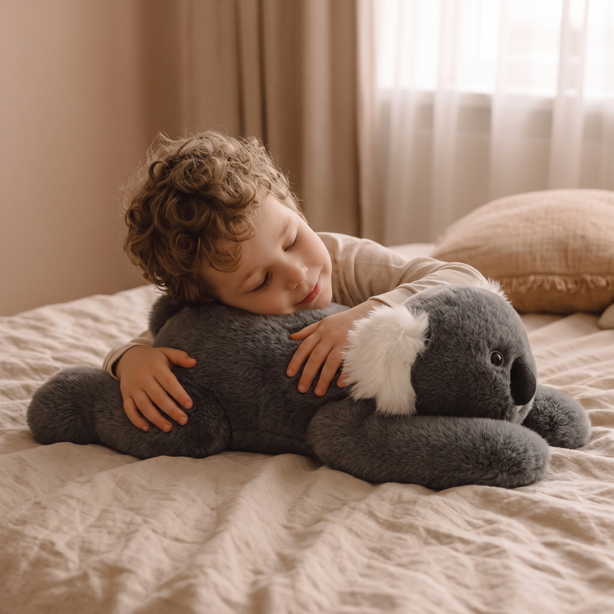 Peluche Lestée Koala Gris Apaisante - Utilisation cosy intérieur