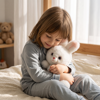 Peluche Lestée Lapin Blanc 30 cm - Utilisation cosy intérieur
