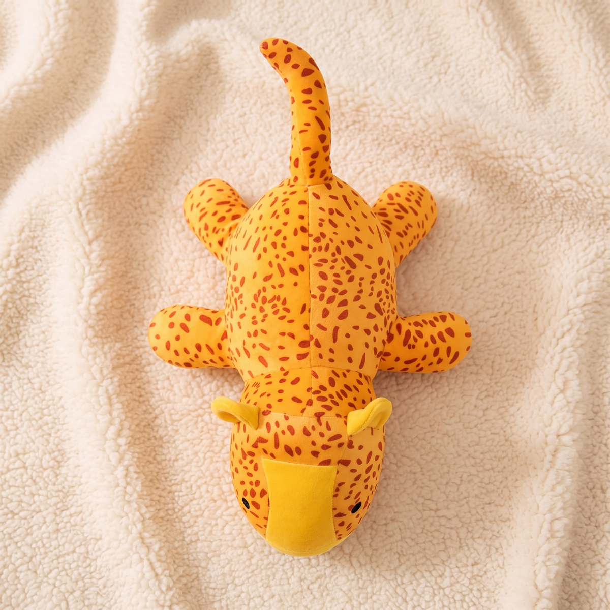 Peluche Lestée Léopard Jaune - Detail matière