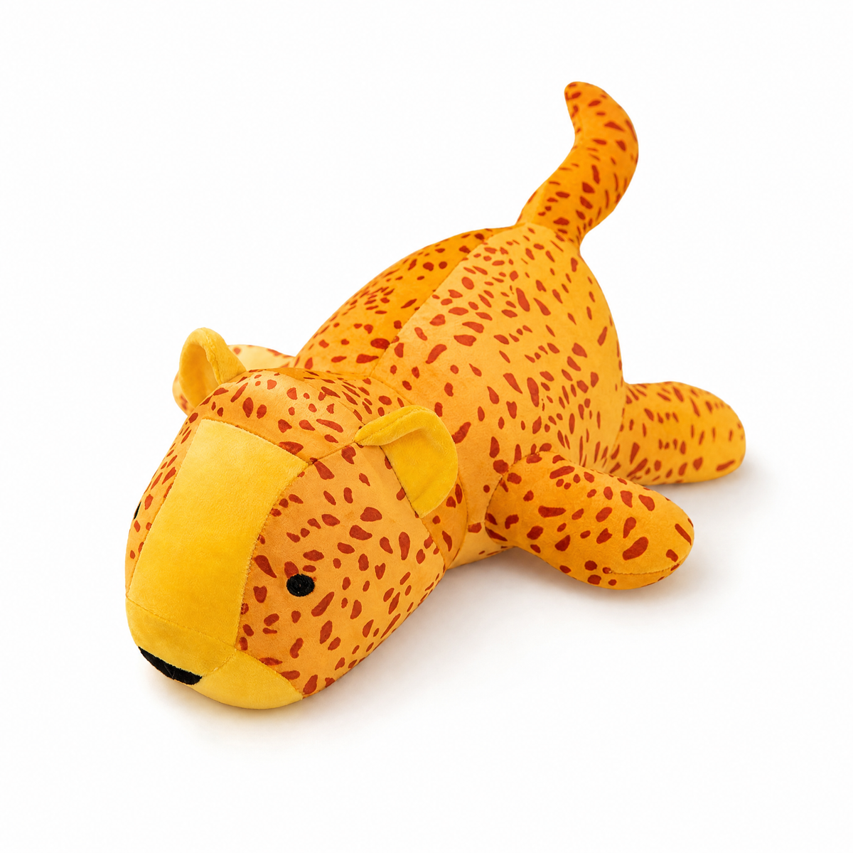 Peluche Lestée Léopard Jaune - fond blanc Frontal
