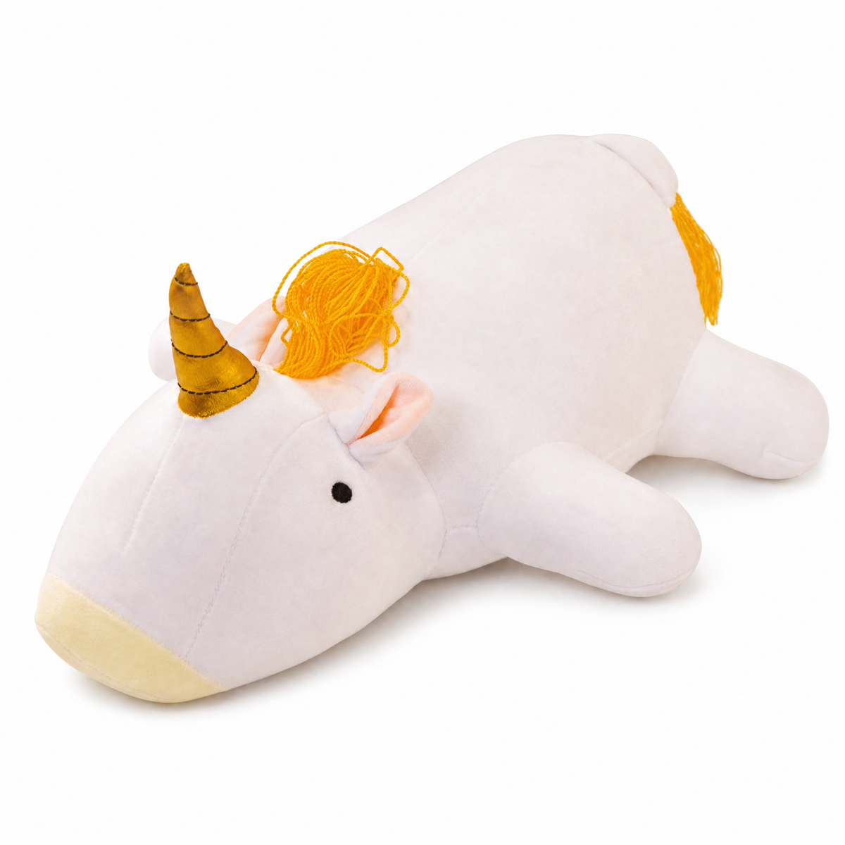 Peluche Lestée Licorne Blanche - fond blanc Frontal
