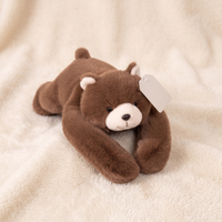 Peluche Lestée Ours Apaisant Marron - Detail matière
