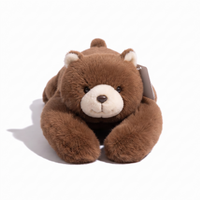Peluche Lestée Ours Apaisant Marron - fond blanc Frontal