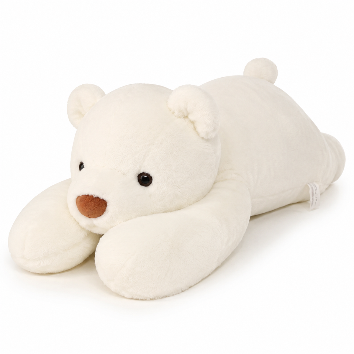 Peluche Lestée Ours Blanc Géant - 65cm · 80cm · 100cm · 120cm