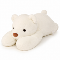 Peluche Lestée Ours Blanc Géant - 65cm · 80cm · 100cm · 120cm