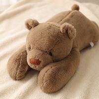 Peluche Lestée Ours Brun - Détail matière