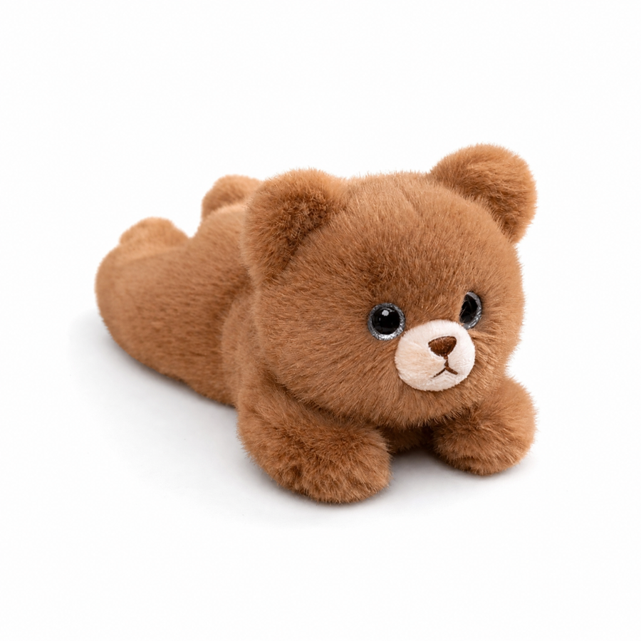 Peluche Lestée Ourson Marron 30 cm - Fond blanc frontal