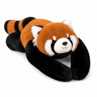 Peluche Lestée Panda Roux 30 cm - Fond blanc frontal
