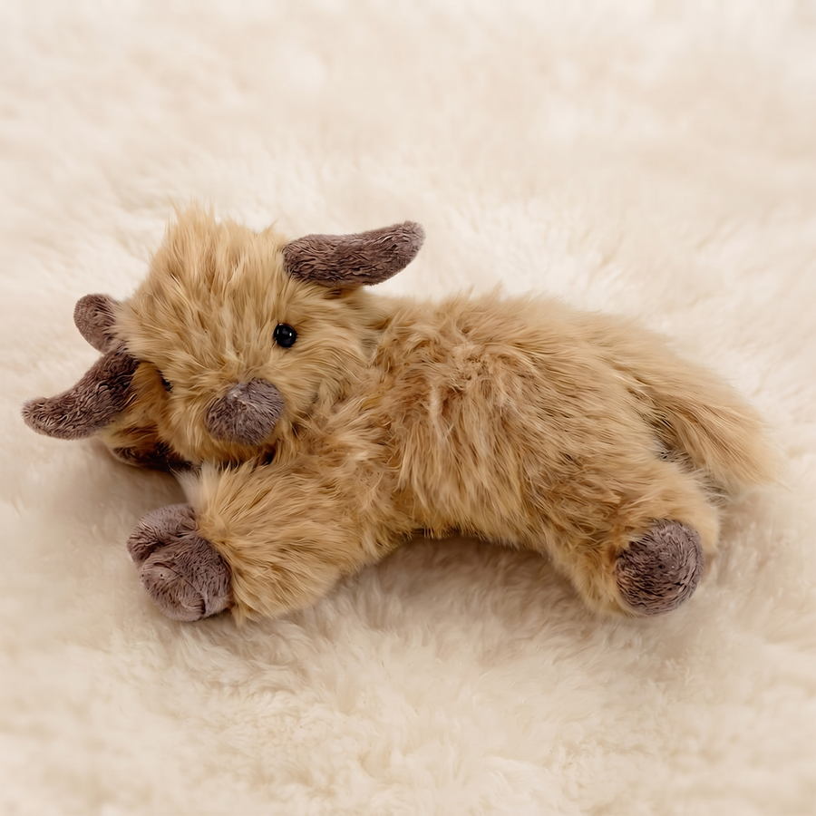Peluche Lestée Vache Highland Chauffante - Detail matière