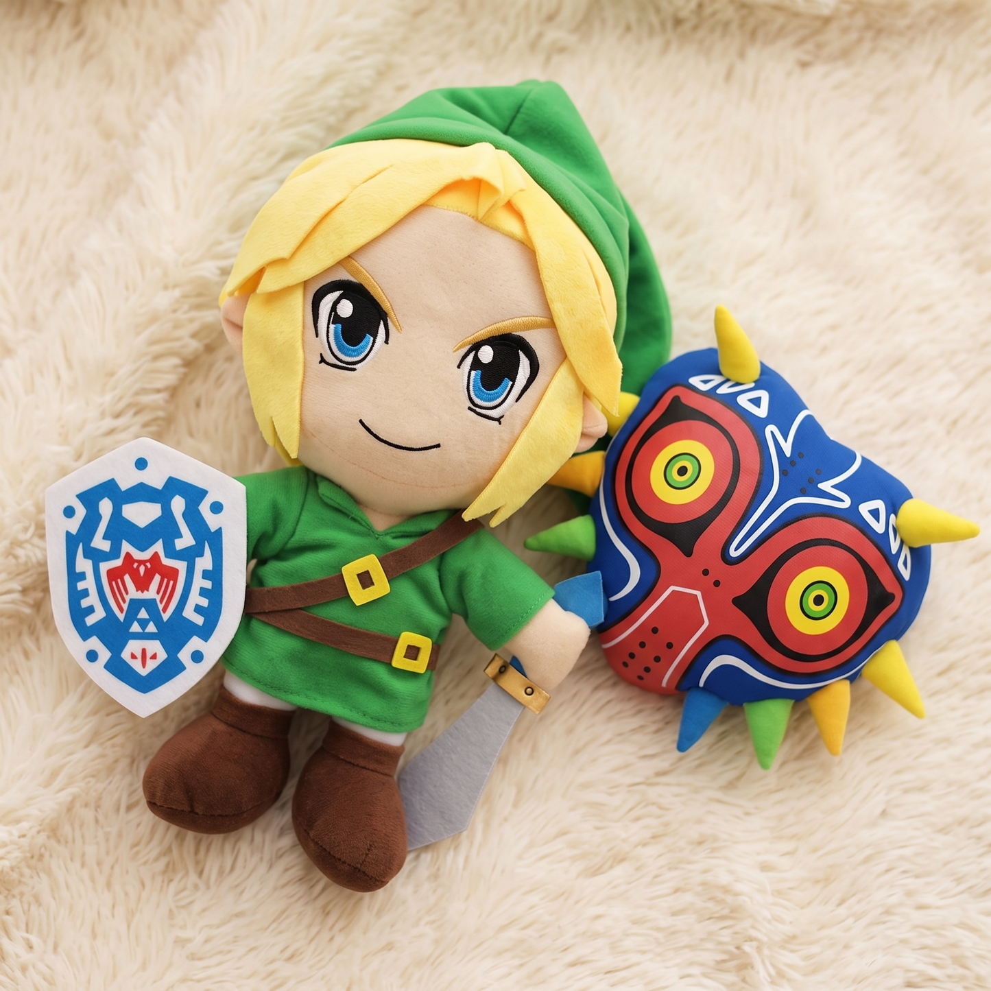 Peluche Link Zelda Majora's Mask 31cm - Détail matière