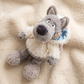 Peluche Loup Déguisé en Mouton Blanc - Detail matière