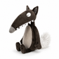 Peluche Loup Dessin Animé à Grandes Dents - Fond blanc frontal