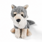 Peluche Loup Gris Adorable 20cm - Fond blanc frontal