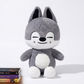Peluche Loup Wolf Chan SKZOO 50cm - fond blanc Frontal