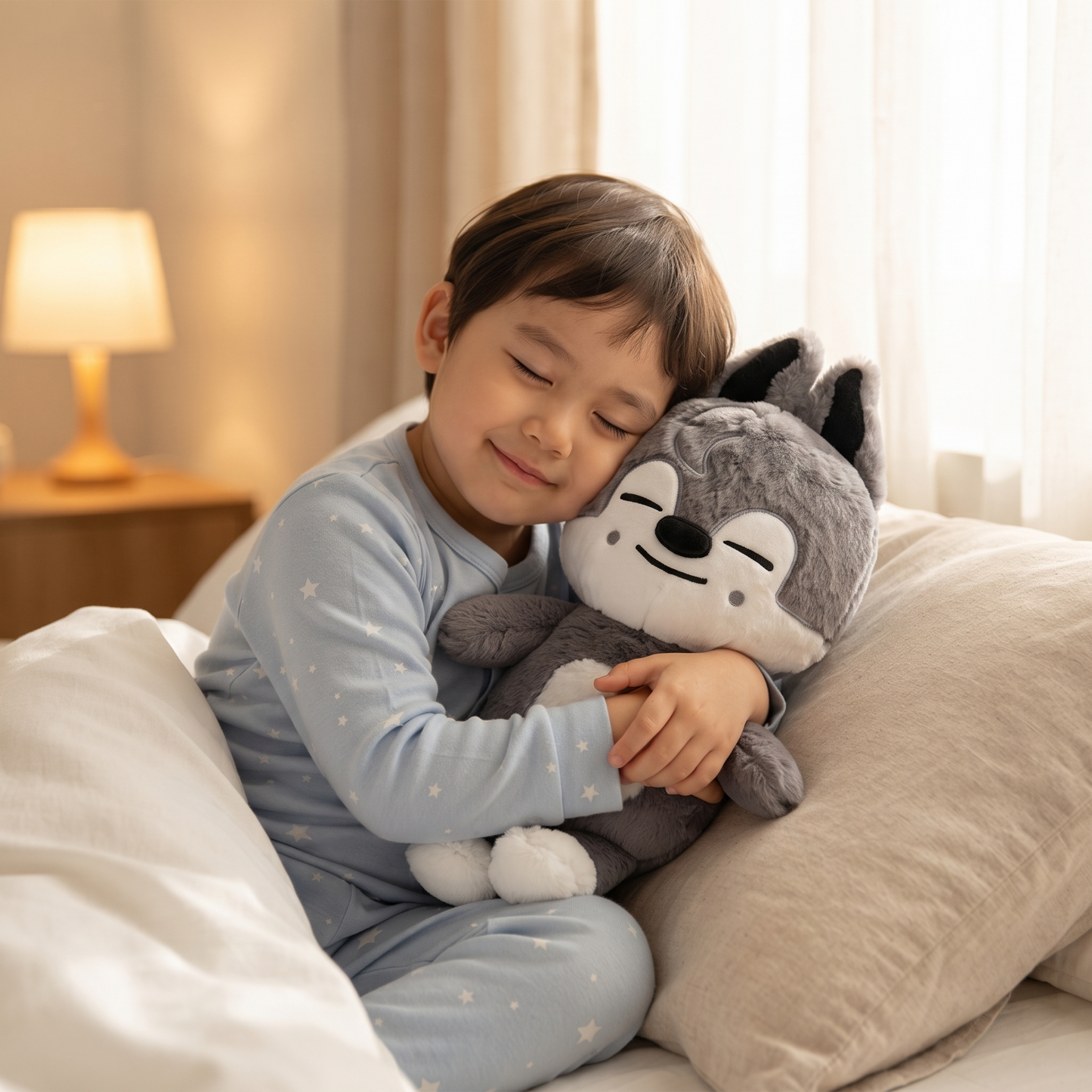 Peluche Loup Wolf Chan SKZOO 50cm - Utilisation cosy intérieur