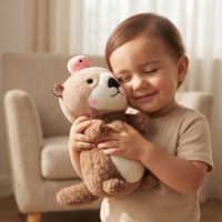 Peluche Loutre avec Poulpe Rose - Utilisation cosy intérieur