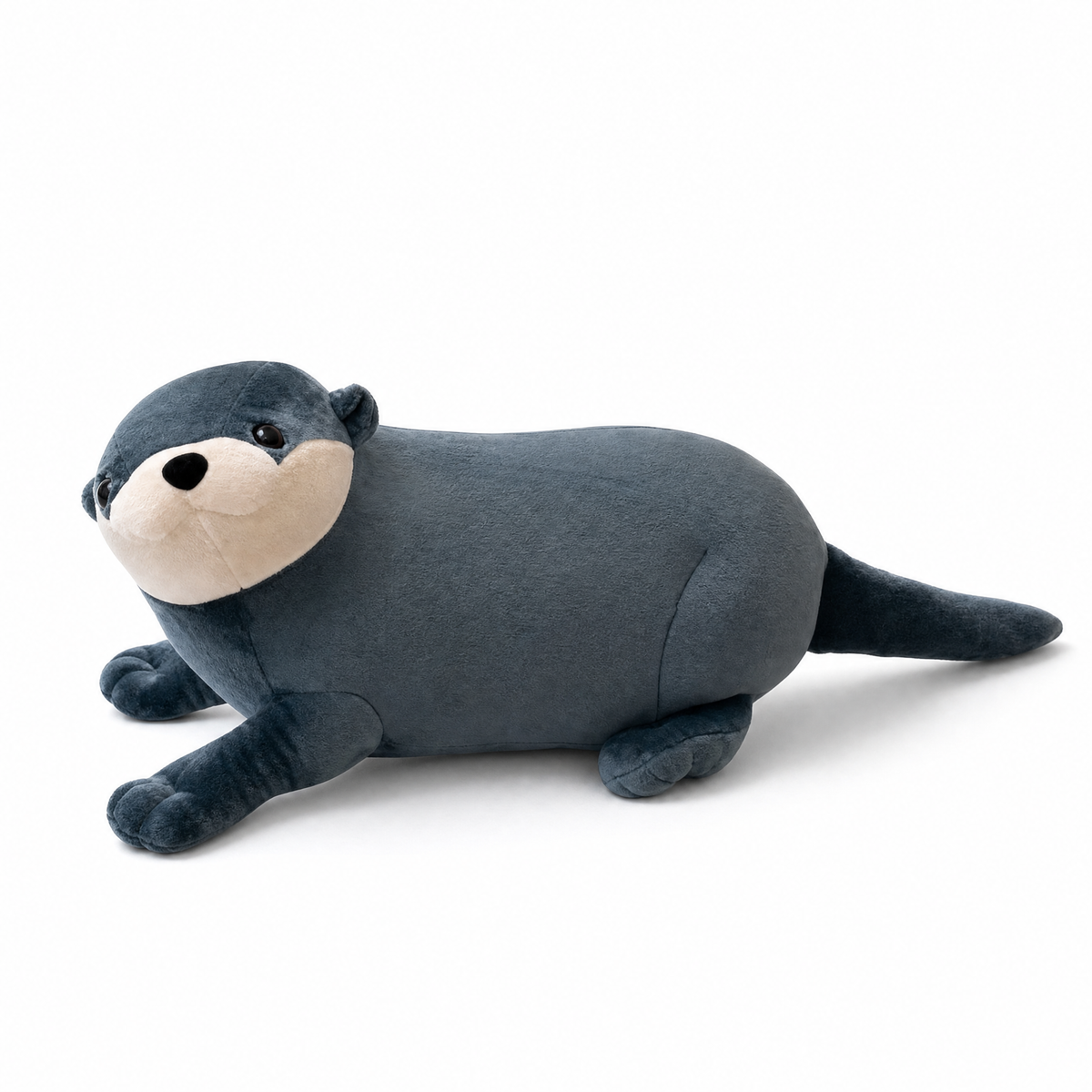Peluche Loutre Bleue Douce et Câline - fond blanc Frontal