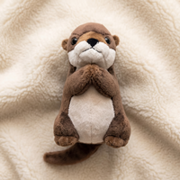 Peluche Loutre en Prière 19 cm - Détail matière