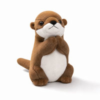 Peluche Loutre en Prière 19 cm - Fond blanc frontal