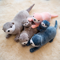 Peluche Loutre Grise 40 à 80 cm - Detail matière