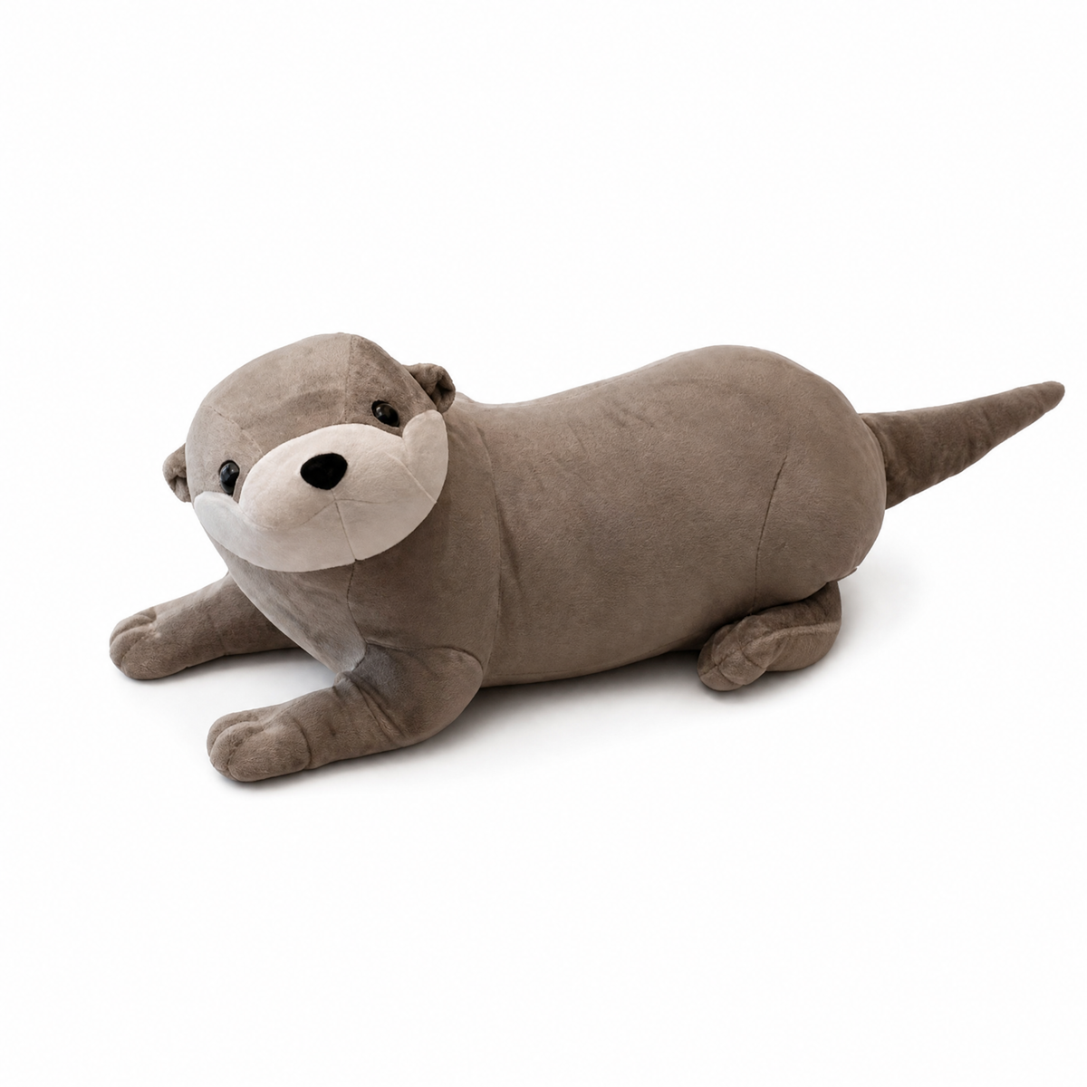 Peluche Loutre Grise 40 à 80 cm - fond blanc Frontal