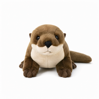 Peluche Loutre Réaliste 46 cm Toute Douce - Fond blanc frontal