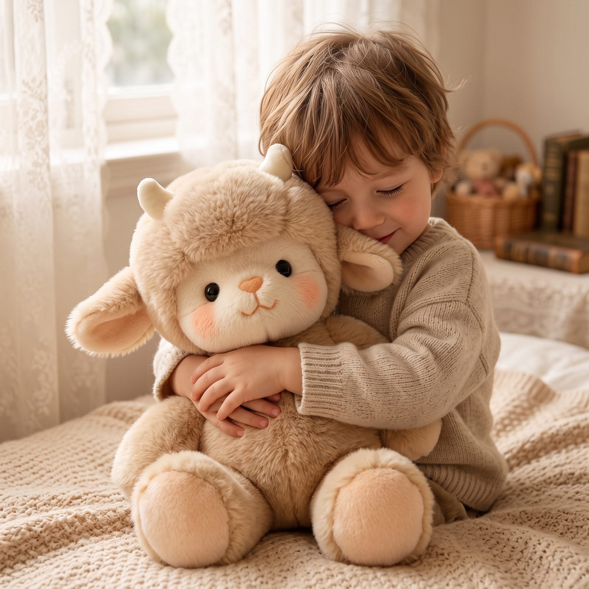 Peluche Mouton qui Court - Utilisation cosy intérieur