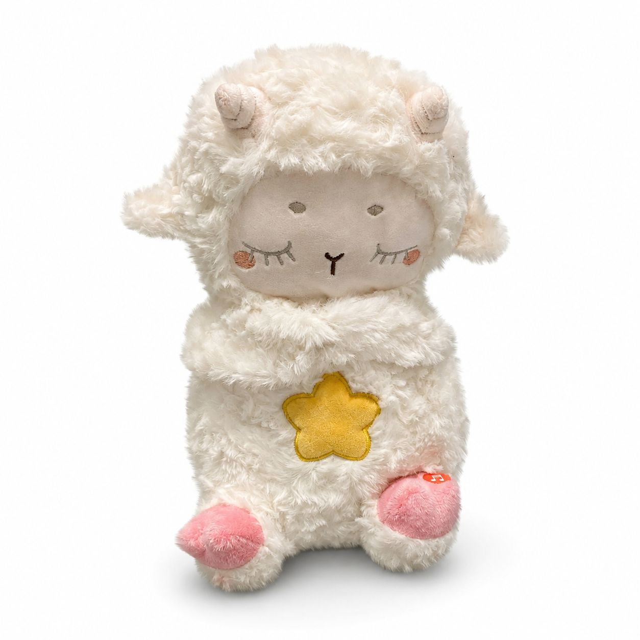 Peluche Mouton Respirante avec Berceuse - Blanc