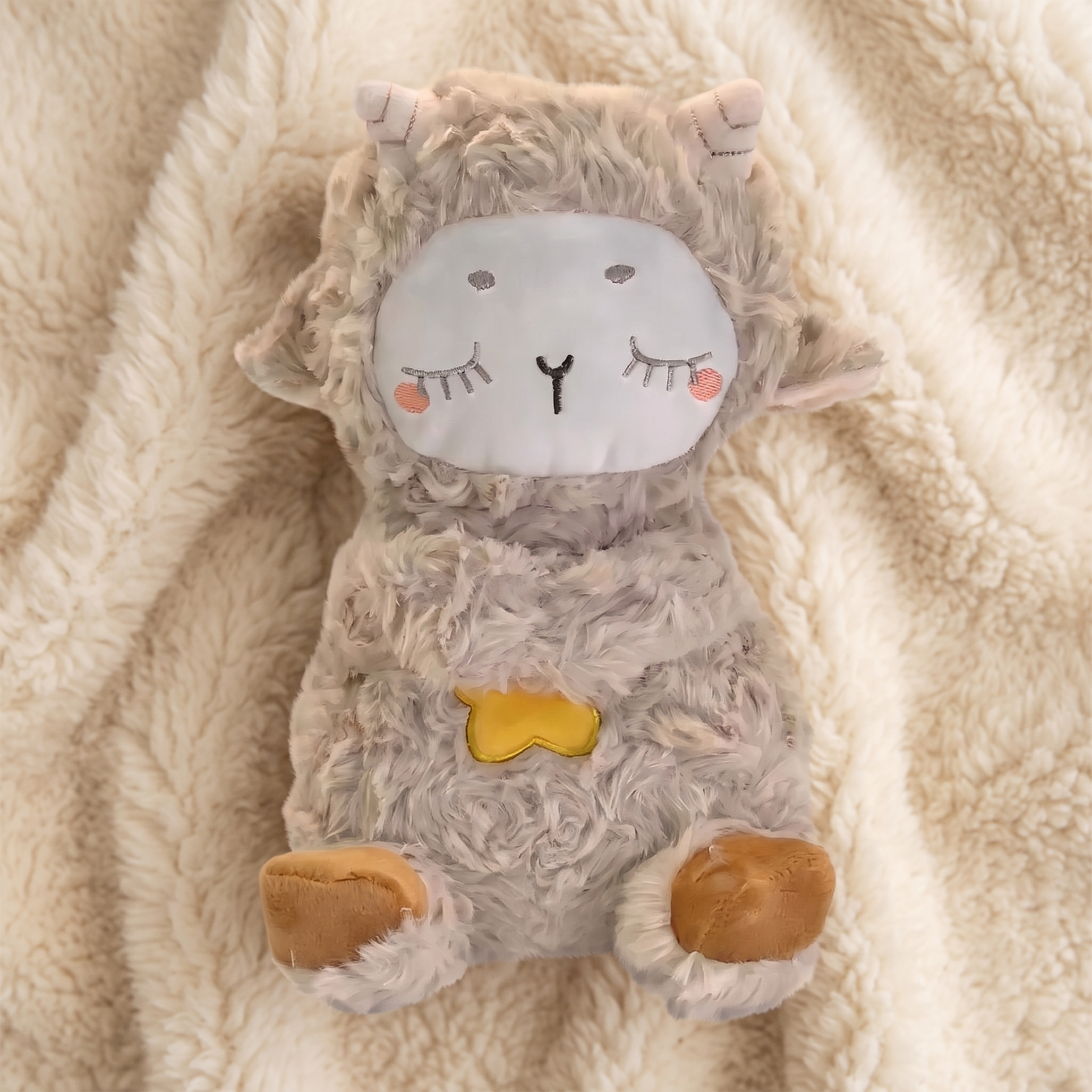 Peluche Mouton Respirante avec Berceuse - Detail matière