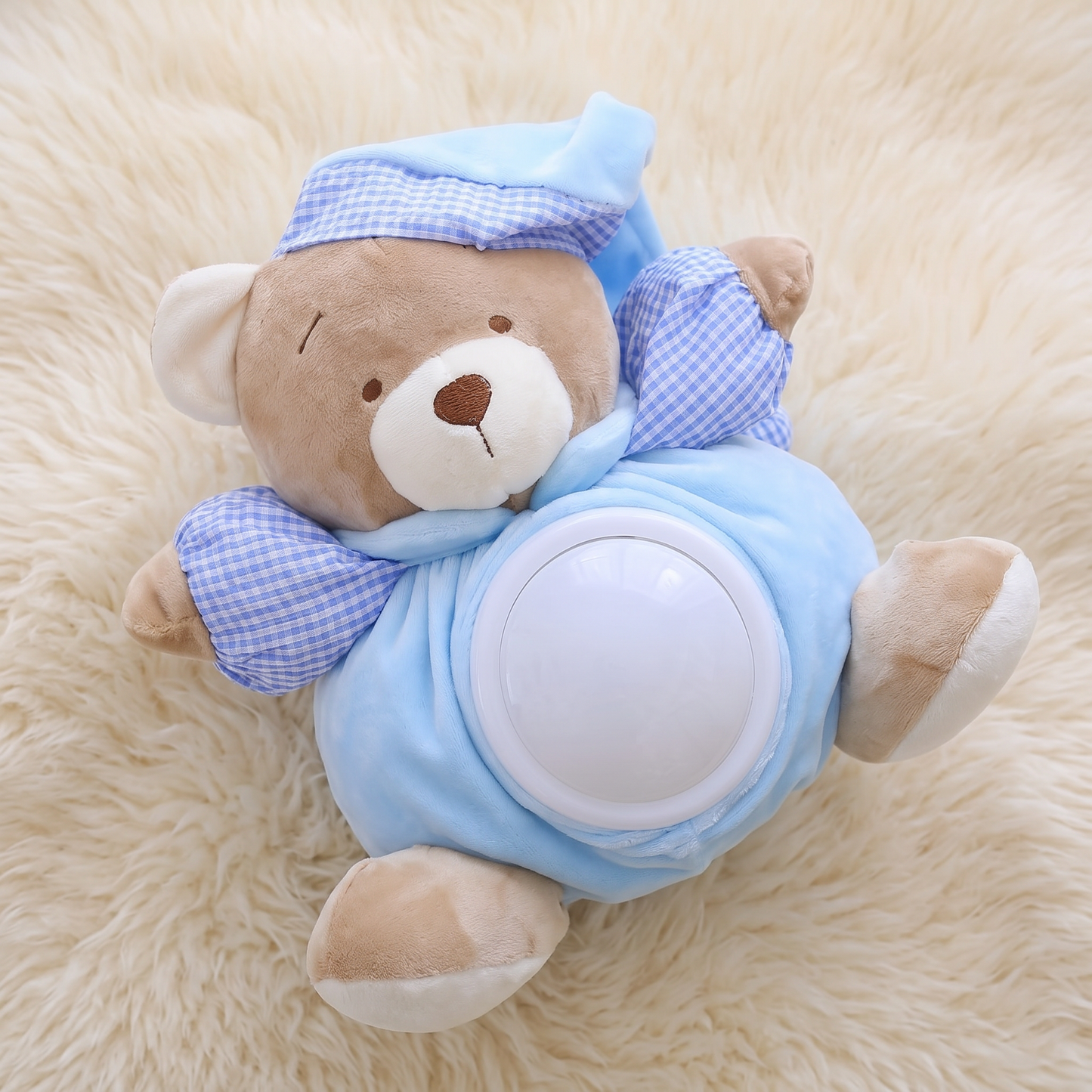 Peluche Musicale Bruit Blanc Ours 25 cm - Détail matière
