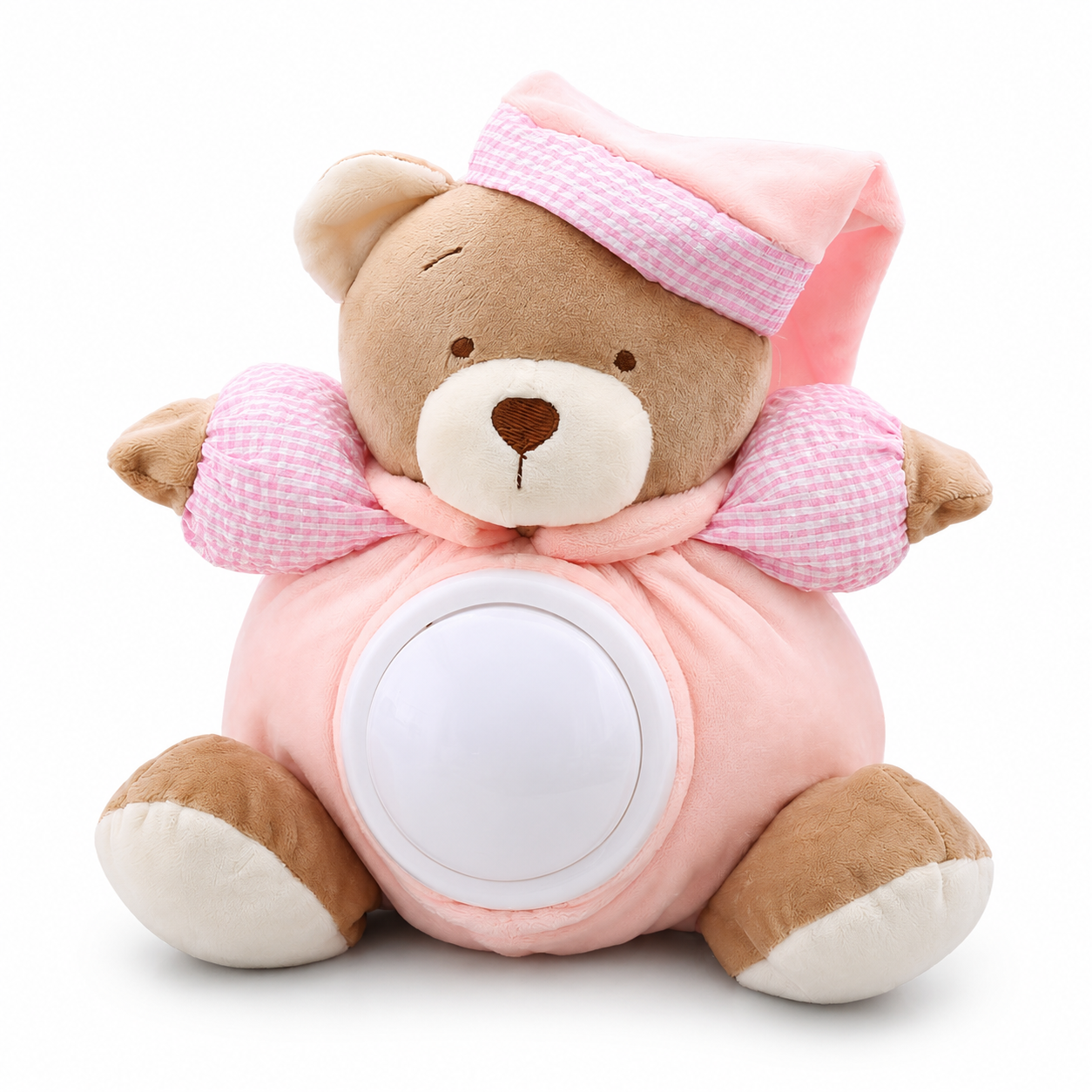 Peluche Musicale Bruit Blanc Ours 25 cm - Rose