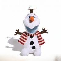 Peluche Olaf Bonhomme de Neige 28 cm - Fond blanc frontal