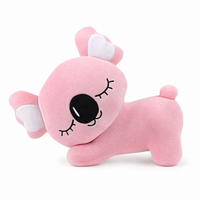 Peluche Oreiller Koala Rose Câlin Apaisant - Fond blanc frontal