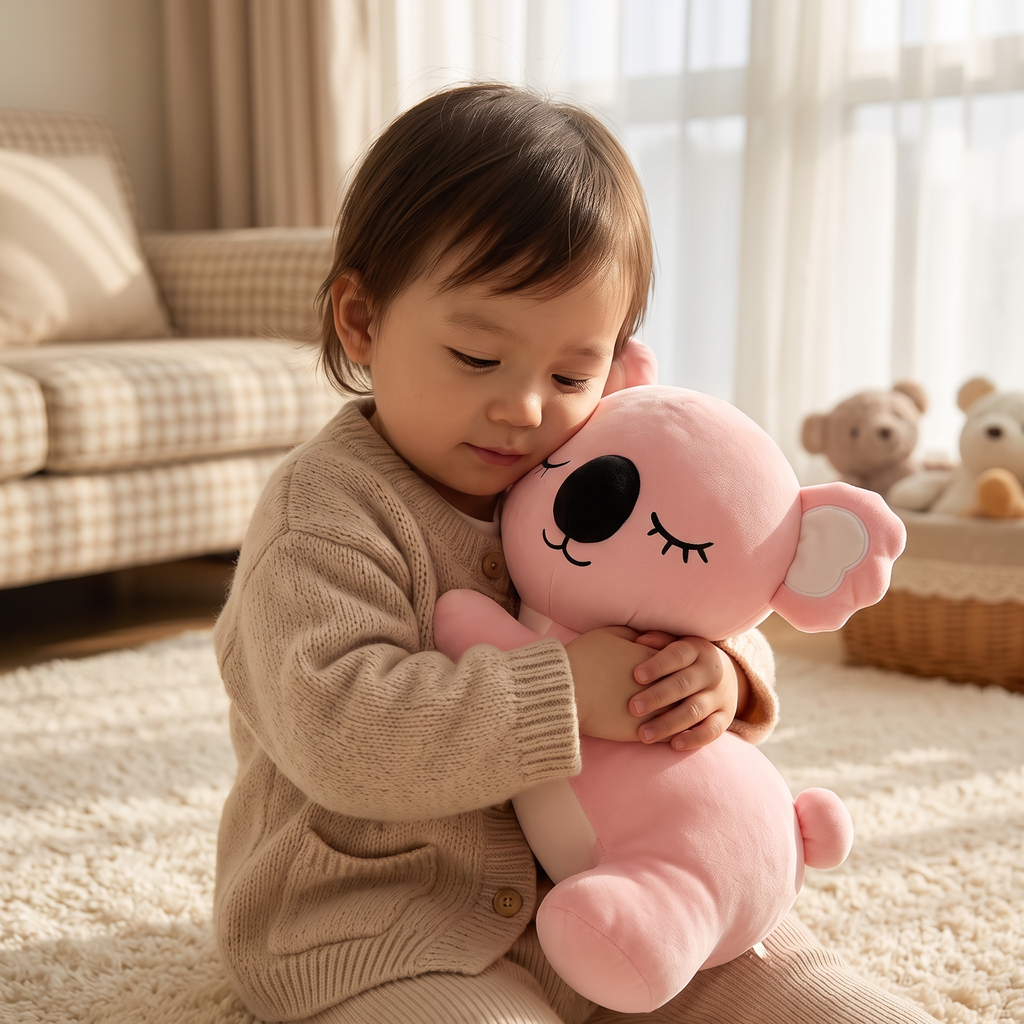 Peluche Oreiller Koala Rose Câlin Apaisant - Utilisation cosy intérieur