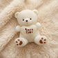 Peluche Ours Blanc I Love You - Detail matière