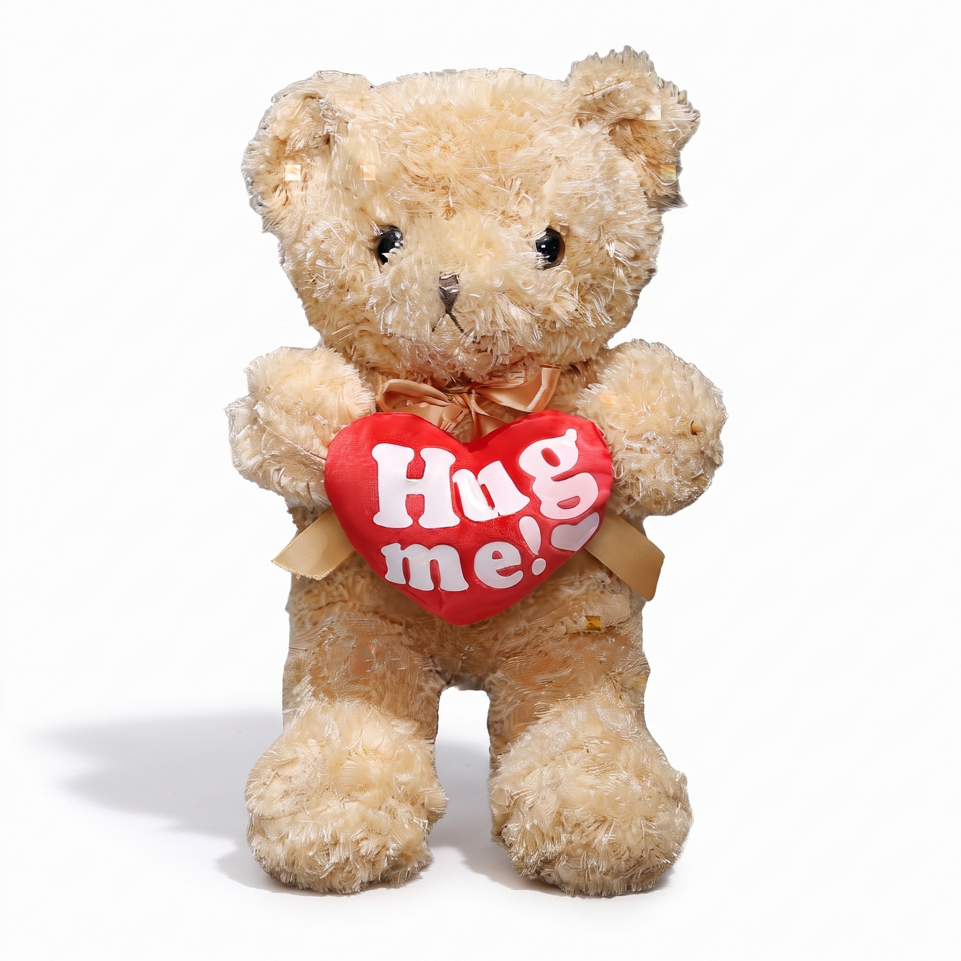 Peluche Ours Câlin avec Cœur Hug Me - fond blanc Frontal