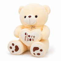 Peluche Ours Cœur I Love You 50-70cm - Beige / 50cm · Beige / 70cm