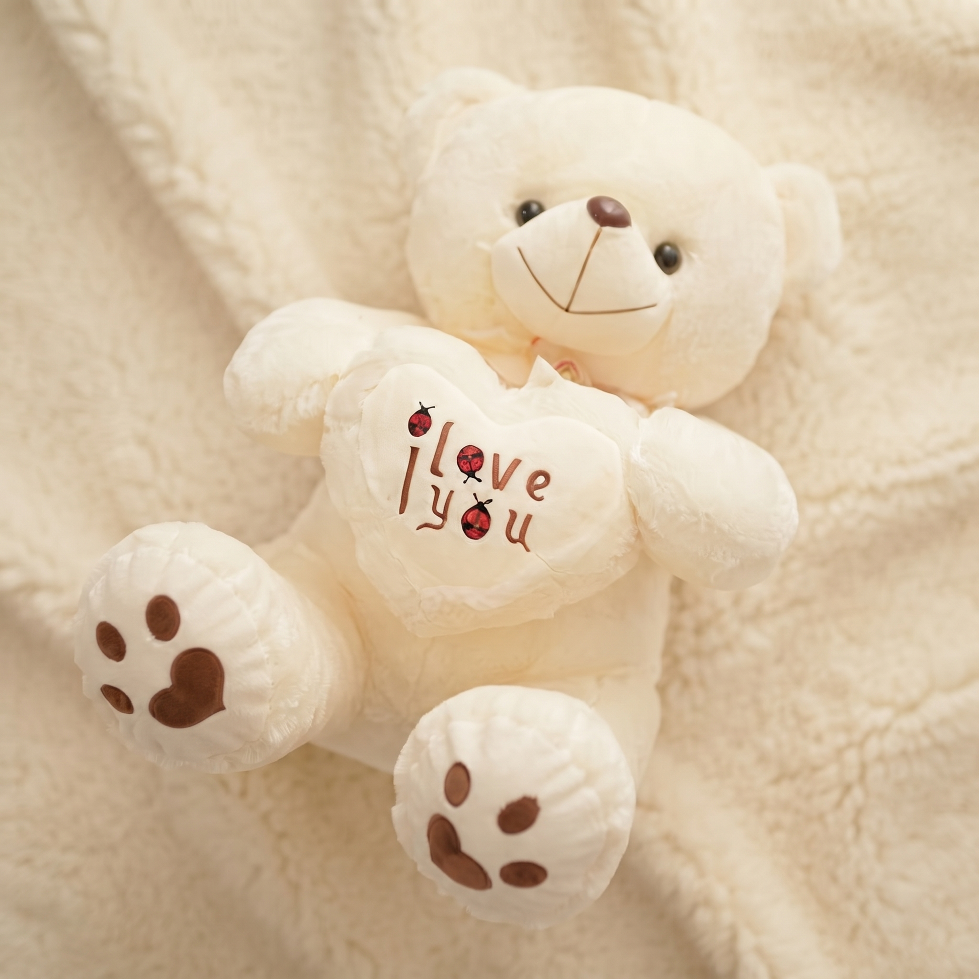 Peluche Ours Cœur I Love You 50-70cm - Detail matière