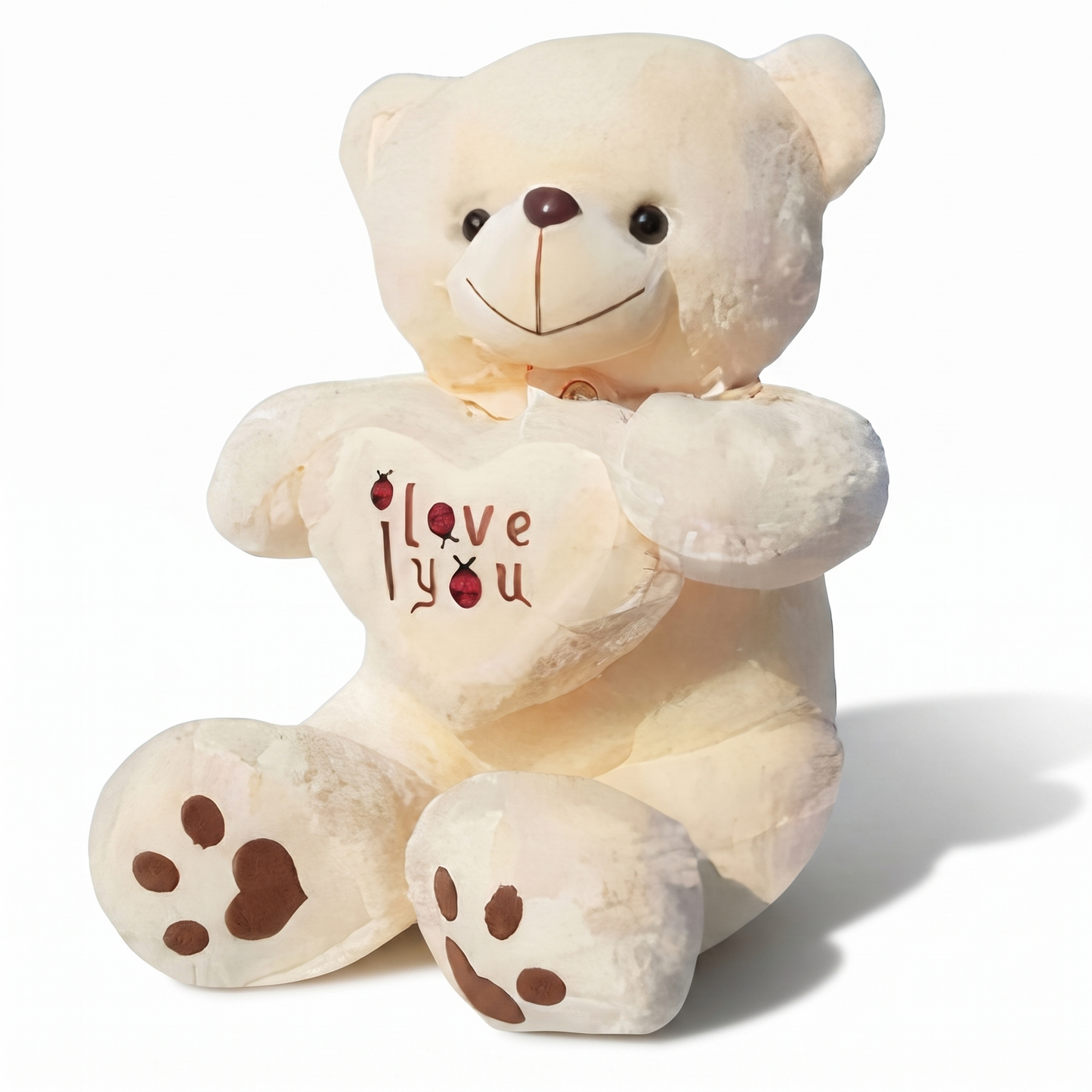 Peluche Ours Cœur I Love You 50-70cm - fond blanc Frontal