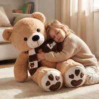 Peluche Ours Géante Beige Cœur Love - Utilisation cosy intérieur